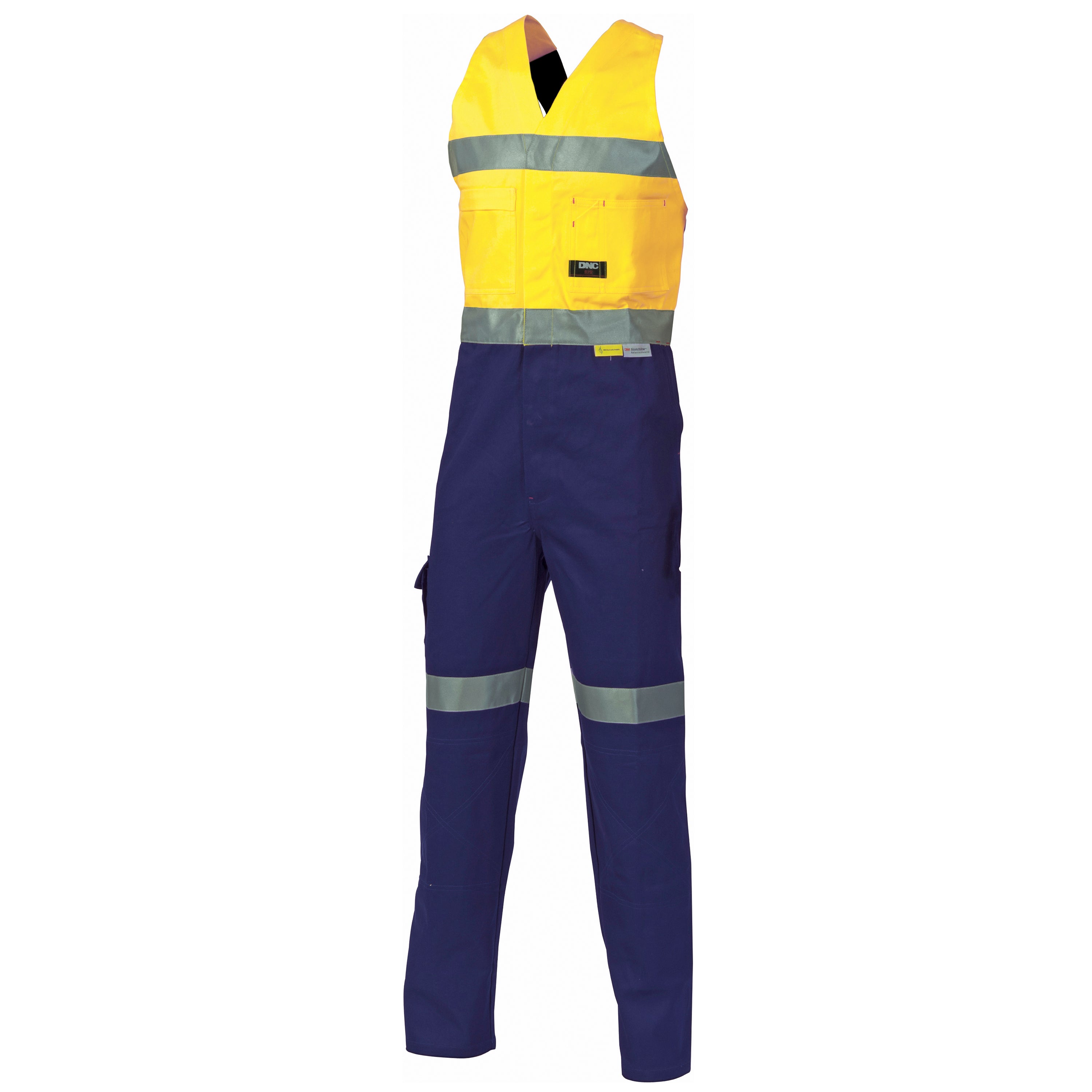 DNC Hi Vis Cotton Action Back Overall With R/Tape