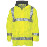 DNC Hi Vis Breathable Rain Jacket With R/Tape 3871