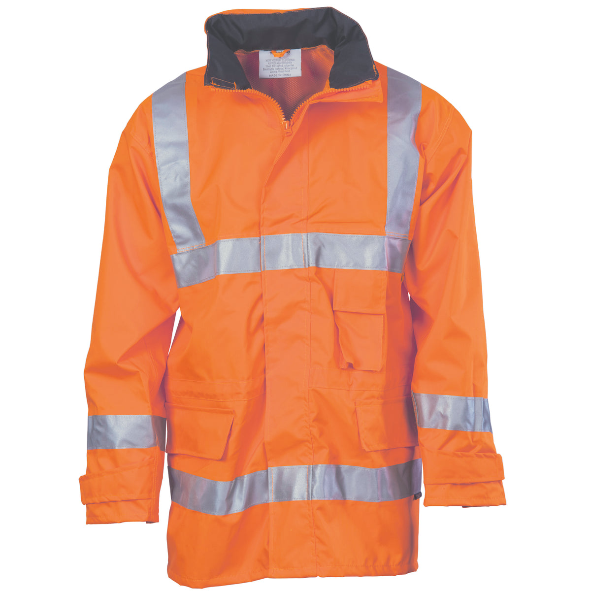 DNC Hi Vis Breathable Rain Jacket With R/Tape 3871