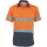 Hi Vis Light Weight Cotton Shirt With 3m 8906 R/Tape - Short Sleeve