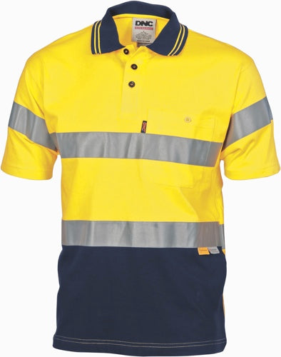 Hi Vis Cool-breeze Cotton Jersey Polo With R/Tape, S/S