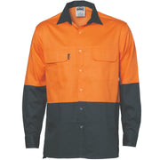 DNC Hi Vis 3 Way Cool-breeze Cotton Shirt - Long Sleeve