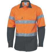 Hi Vis Cool-breeze Cotton Shirt With Generic R/Tape - Long Sleeve