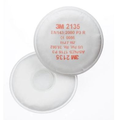 3M Particulate Filter 2135, P2/P3, 1 Pair Filter/Pack, 50 Packs/Case