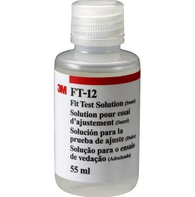 3M Fit Test Solution Ft-12, Sweet (Saccharin), 55ml Bottle, 1 Bottle/Pack, 6 Packs/Case