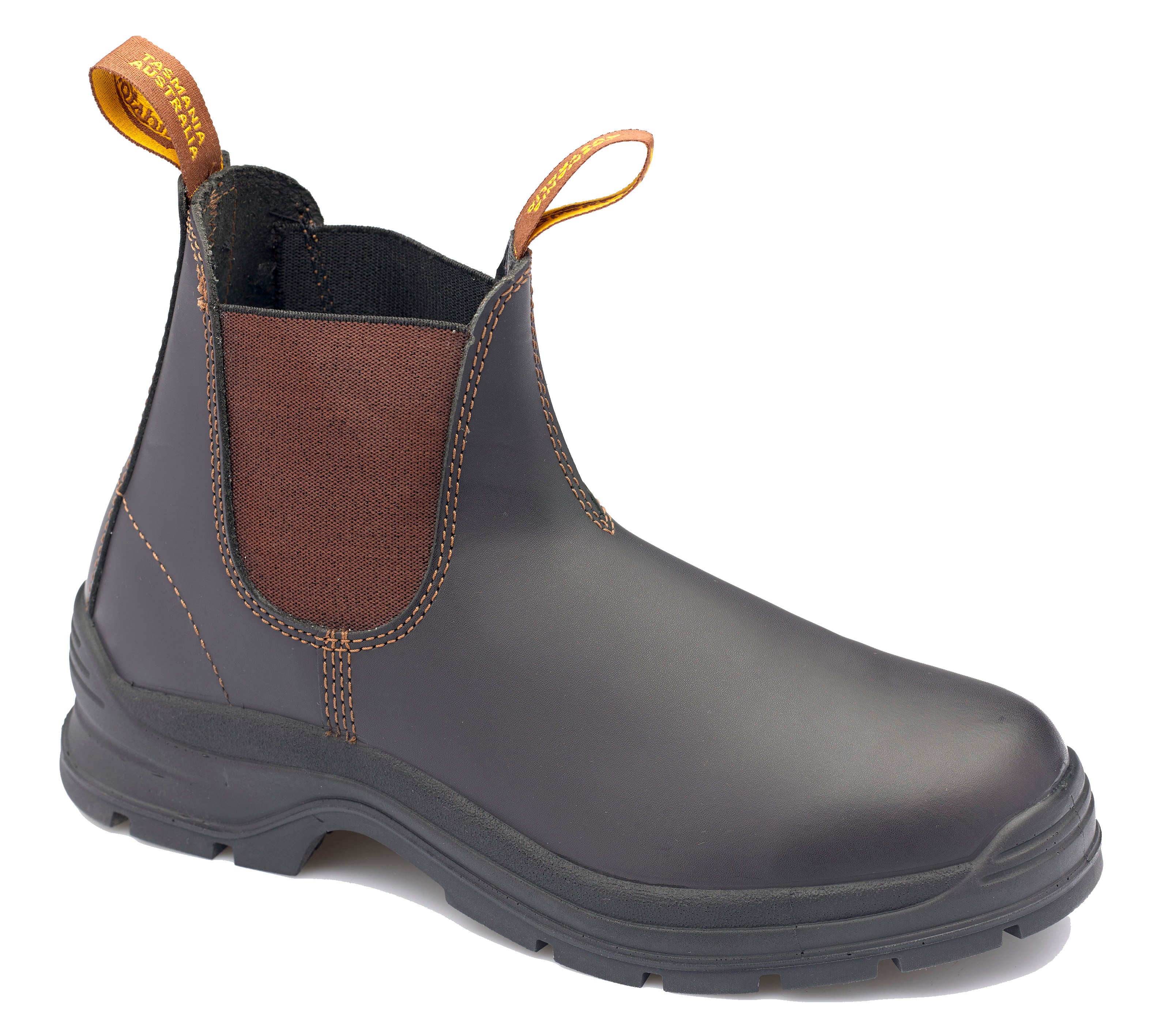 Blundstone Brown Waxy Elastic Side Boot - V Cut