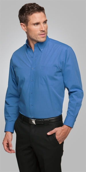 Men's Micro Check Long Sleeve Shirt