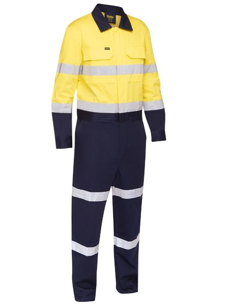 Bisley Taped Hi Vis Coveralls With Waist Zip Opening BC6066T
