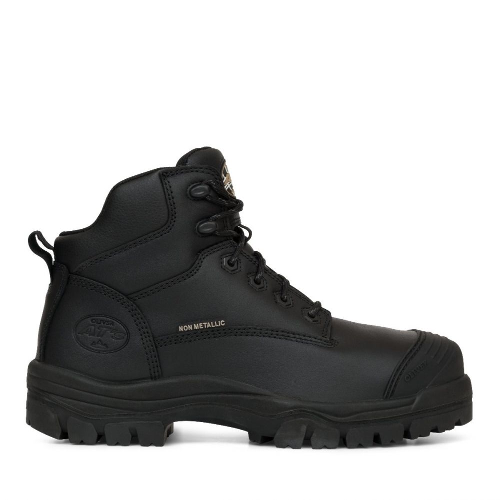 Oliver 130mm Black Zip Sided Hiker Boot