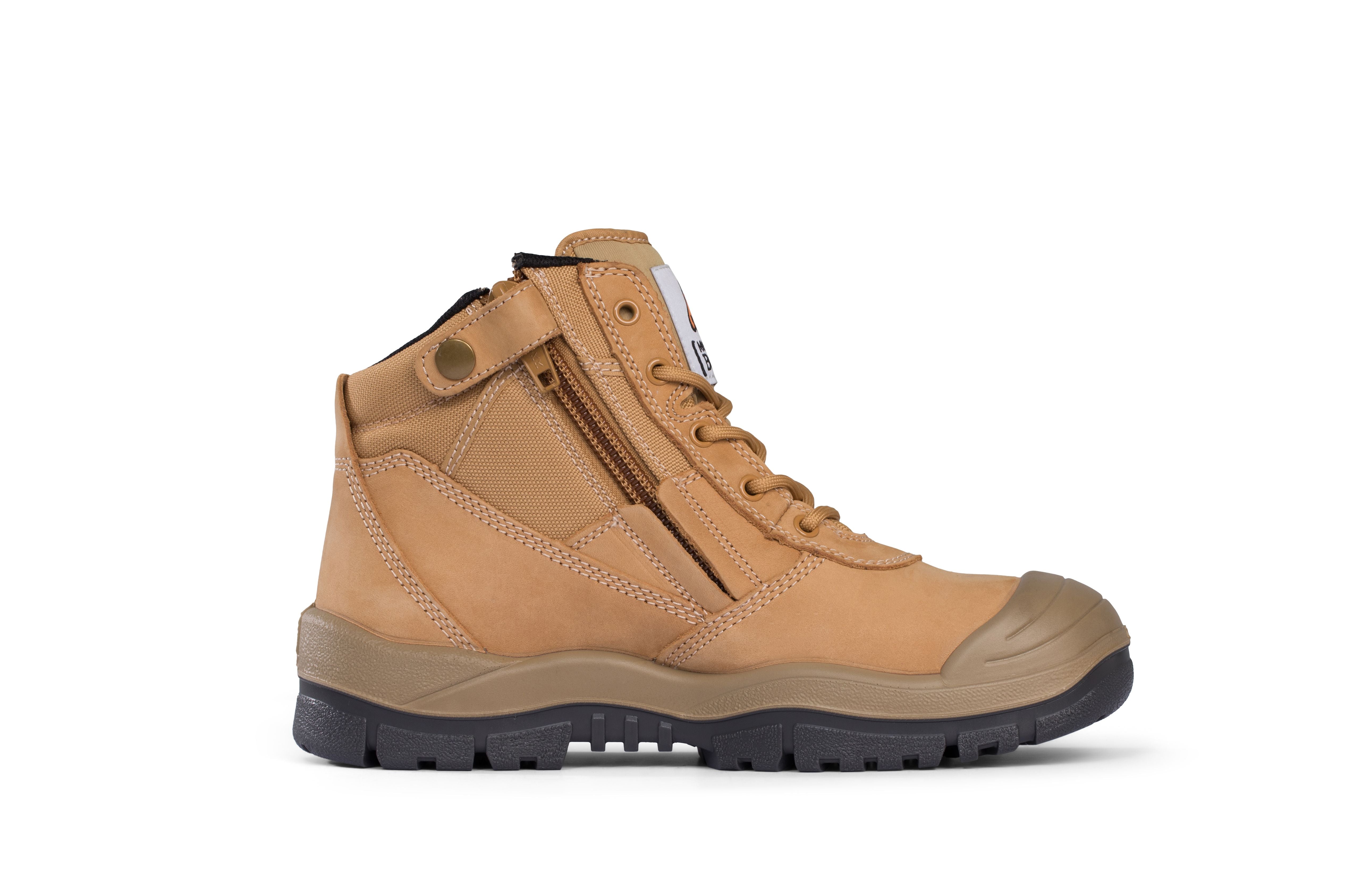 Mongrel Work Boots - Steel Toe Safety / Zip-Sider