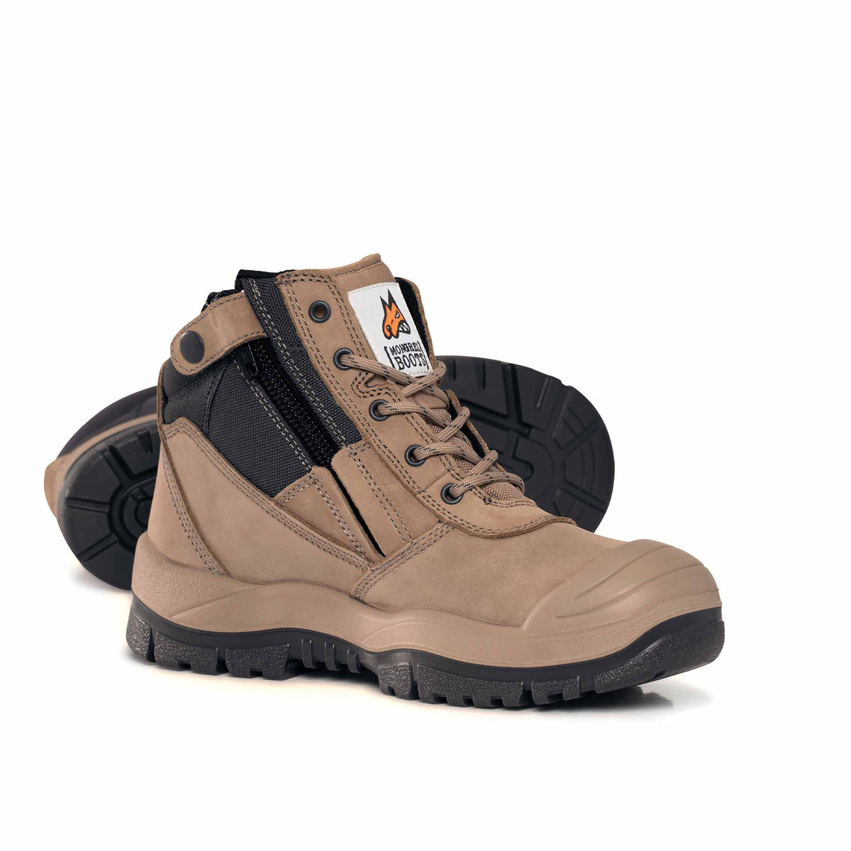 Stone Zipsider Boot With Scuff Cap 461060