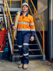 Bisley Taped Hi Vis Coveralls With Waist Zip Opening BC6066T