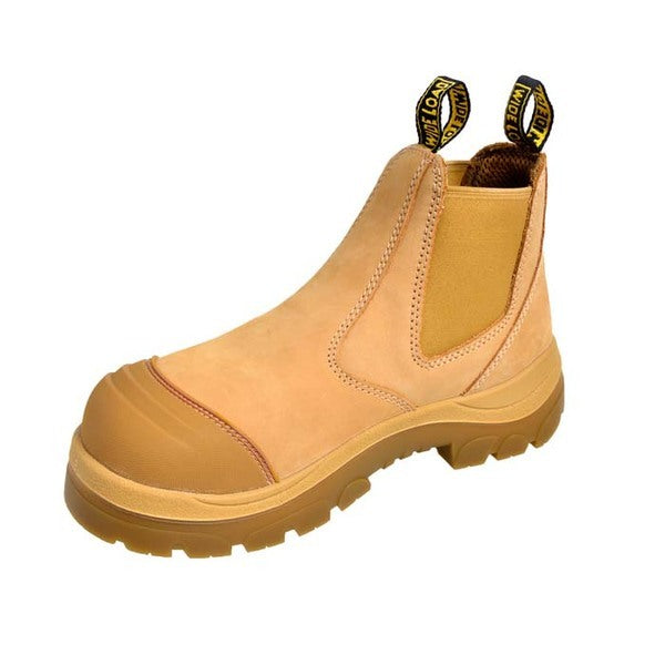 Wide Load Wheat Pull On Steel Toe Boot