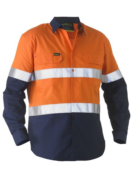 Recycle Taped Two Tone Hi Vis Drill Shirt BS6996T