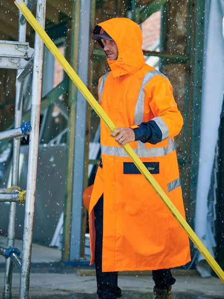 Taped Hi Vis Long Rain Coat BJ6961T