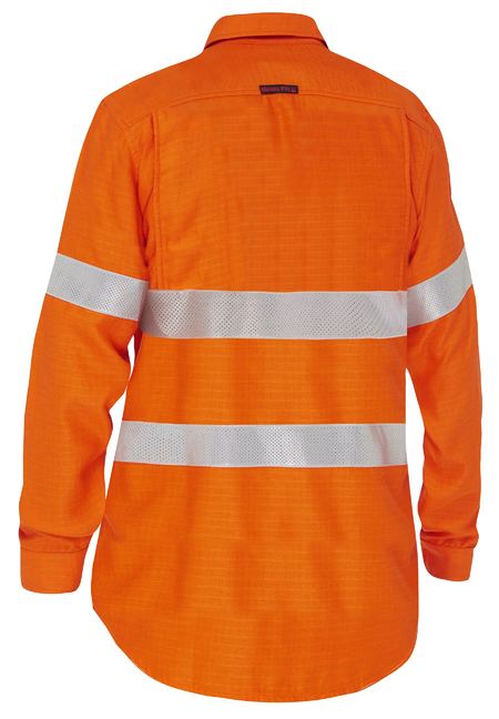 Apex 160 Women's Taped Hi Vis FR Ripstop Vented Shirt BL8339T