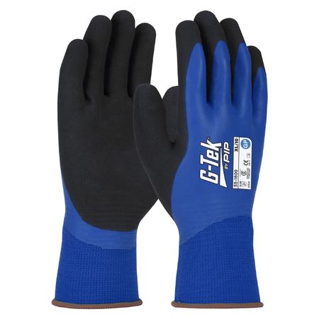 G-Tek Blue Poly GP Double Dip Latex Glove