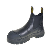 Wide Load Black Pull On Steel Toe Boot