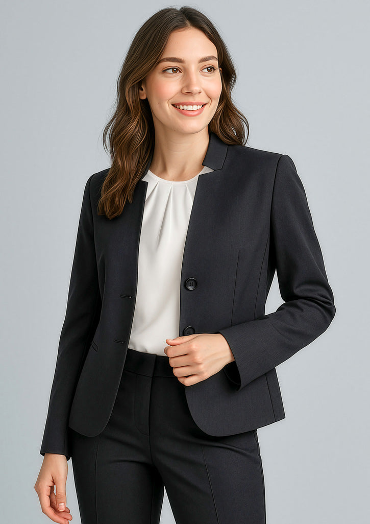 Women's Cool Stretch Short Jacket With Reverse Lapel 60113