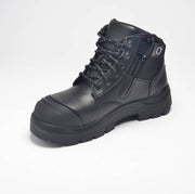 Wide Load 6 Inch Black Non Steel Toe Zip / Lace Up Boot