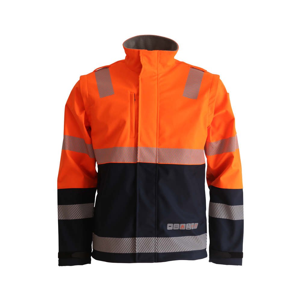 Soft Shell Jacket 2 In 1 FR/ARC Rated PPE 3 Orange SSJFR007
