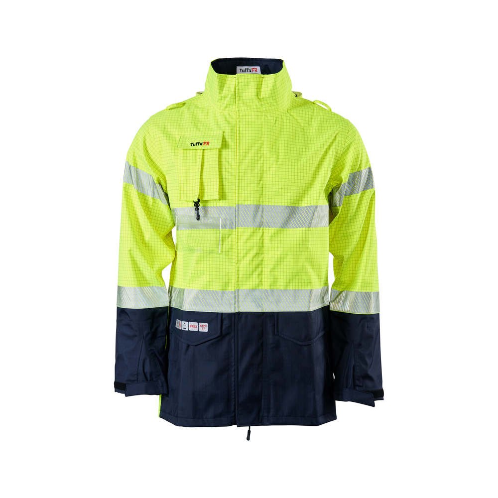 Jacket Hivis Tuffa ARC FR PPE2 Lightweight seam sealed c/w Reflective Tape FR J009