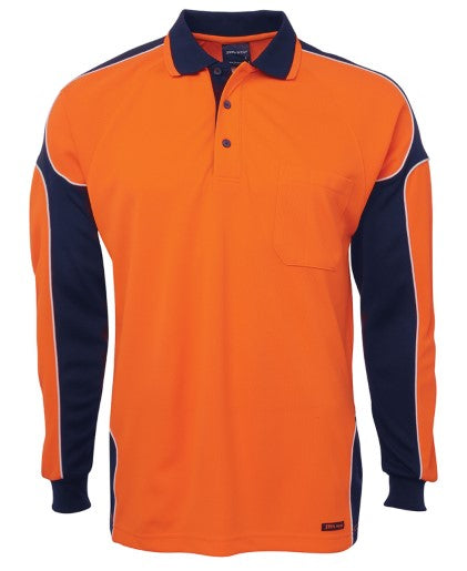 Hi Vis L/S Arm Panel Pol