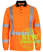 JB's Hi Vis L/S NSW/QLD Rail Biomotion X-Back Polo 6DAQL