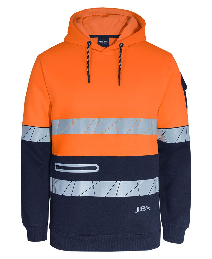 JB's 450g Hi Vis Pull Over Hoodie with Tape