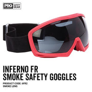 Inferno FR Goggle / Red Frame Smoke Lens