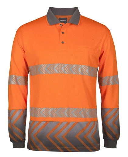 Hi Vis L/S Arrow Sub Polo With Segmented Tape