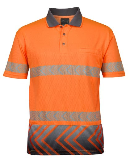 Hi Vis S/S Arrow Sub Polo With Segmented Tape