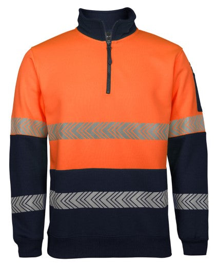 Hi Vis 1/2 Zip Segmented Tape Fleece