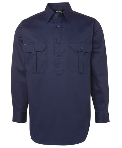 Jb's Close Front L/S 190g Work Shirt