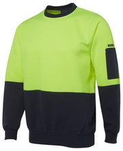 Jb's Wear Hi Vis Fleecy Crew