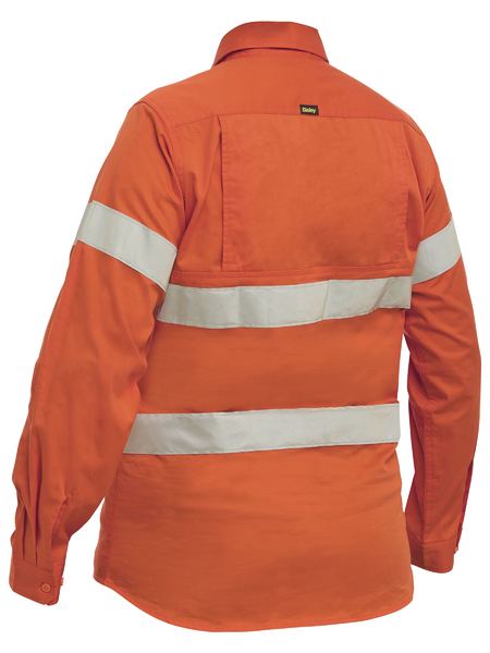 Women's Taped Hi Vis Cool Lightweight Closed Front Shirt BLC6897T