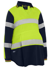 Women's Taped Hi Vis Recycled V-Neck Maternity Polo BKLM6225T