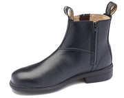 Blundstone Black Leather Zip Side Safety Boot