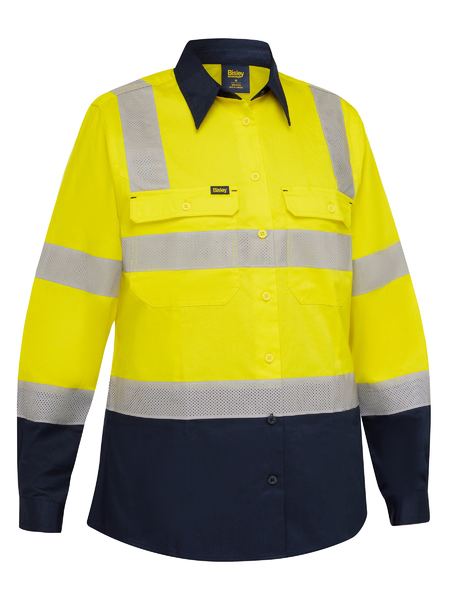 Women's Taped Biomotion Hi Vis Cool Lightweight Vented Shirt BL6396T