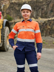 Industrial Women's Taped Hi Vis Cool Lightweight Vented Shirt BL6390T