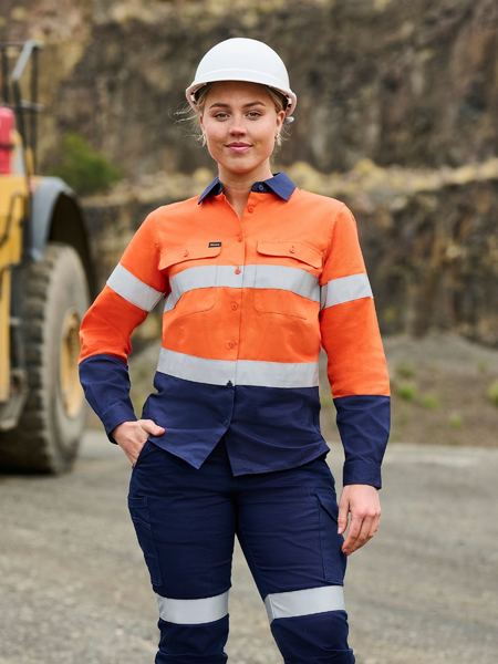 Industrial Women's Taped Hi Vis Cool Lightweight Vented Shirt BL6390T