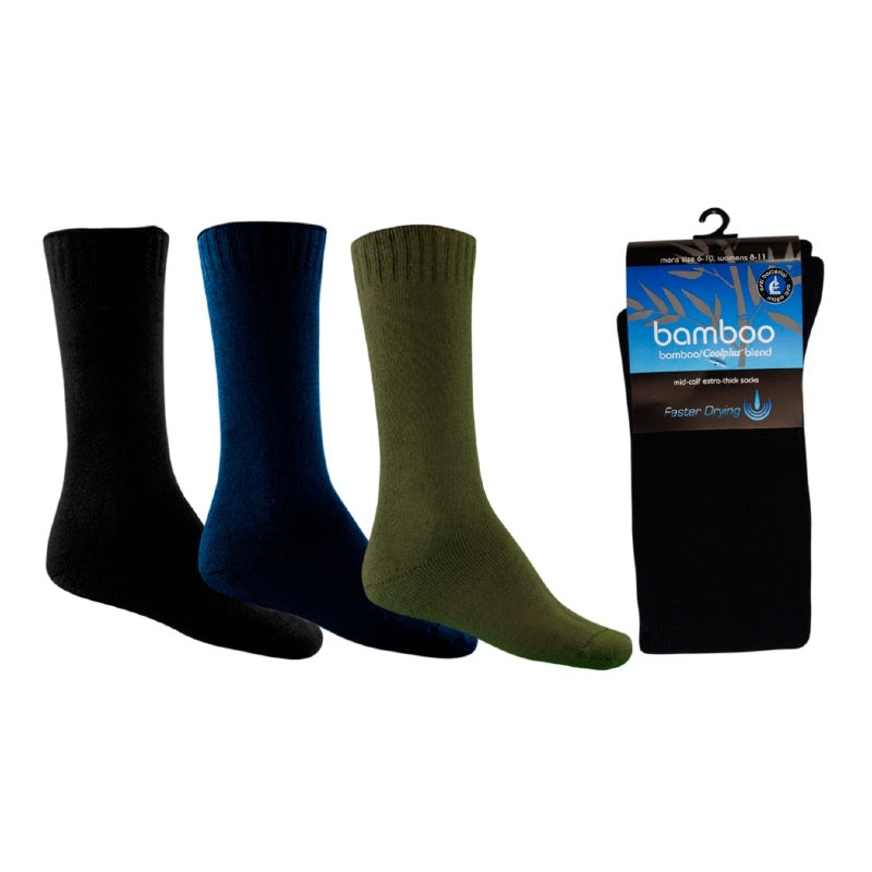 Bamboo Faster Drying Socks (Men's 11-14)