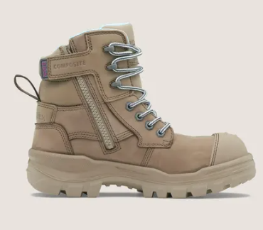 Women'sRotoFlex Water-Resistant Nubuck 150mm zip side Safety Boot Stone