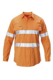Yakka Koolgear Hi-visibility Cotton Twill Ventilated Shirt with Tape Long Sleeve