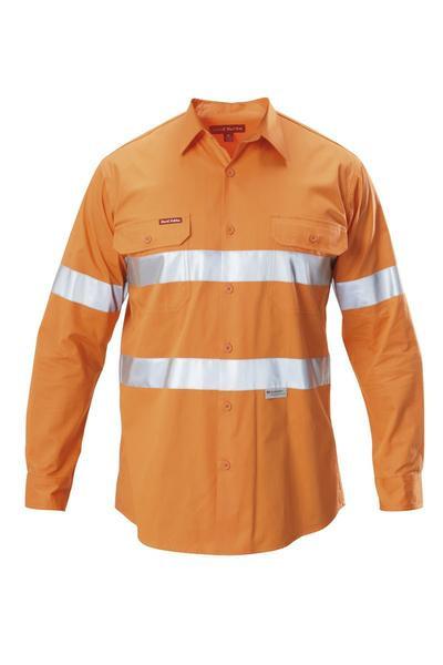 Yakka Koolgear Hi-visibility Cotton Twill Ventilated Shirt with Tape Long Sleeve