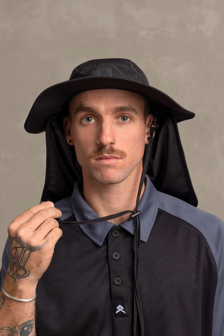 Wide Brim Hat With Legionares Flap