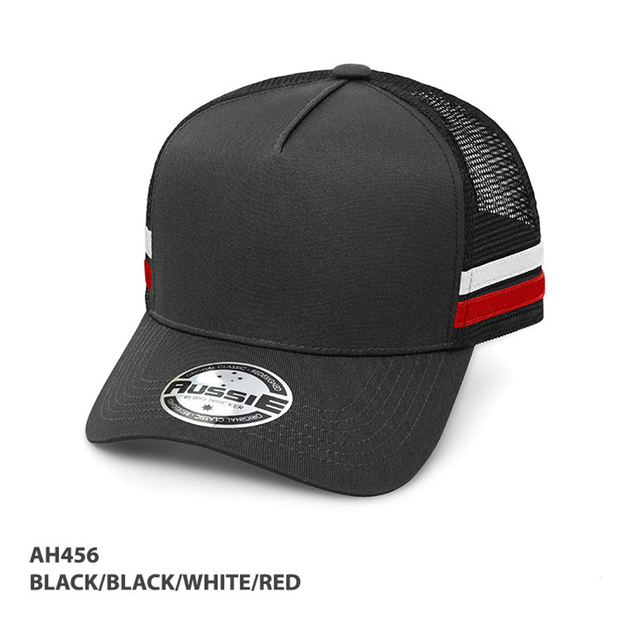 A-frame Striped Trucker Cap AH456