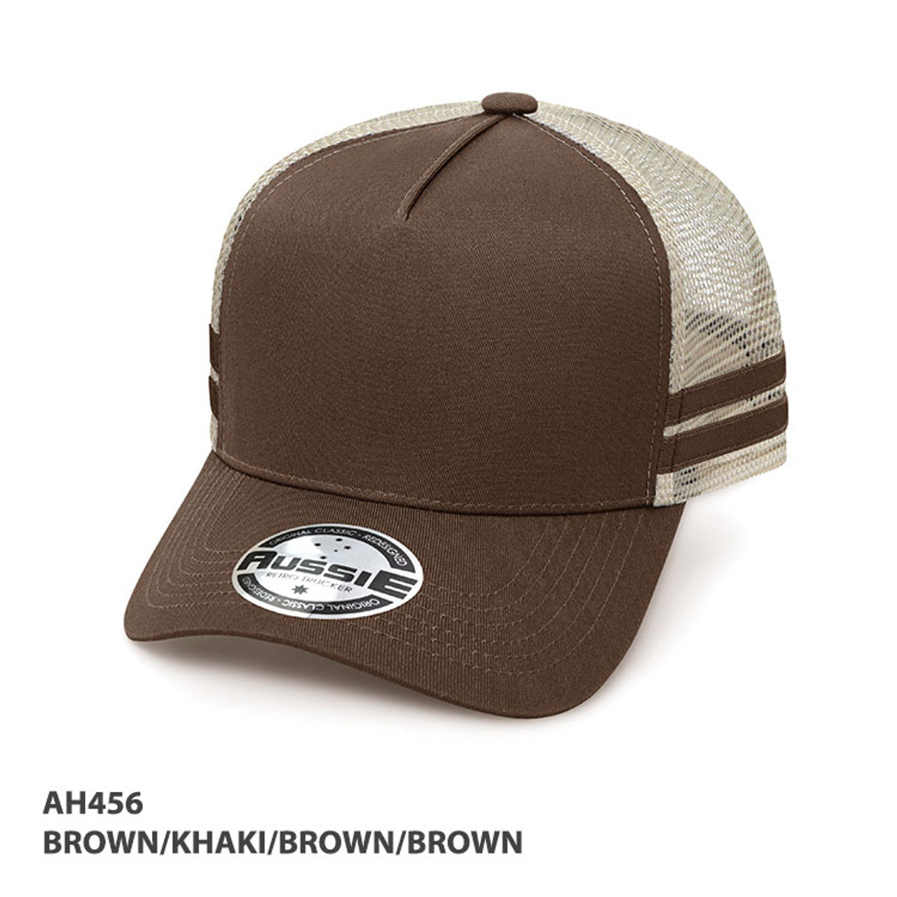A-frame Striped Trucker Cap AH456