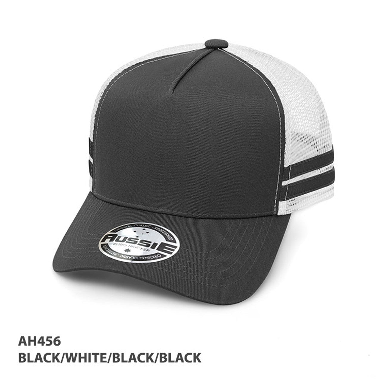 A-frame Striped Trucker Cap AH456