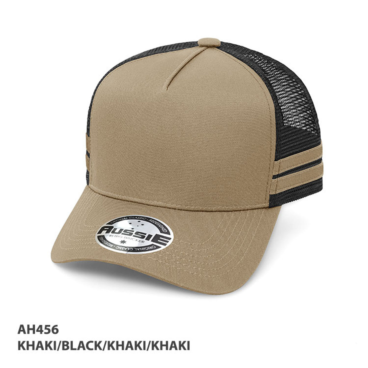 A-frame Striped Trucker Cap AH456